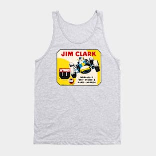 Jim Clark Indy 500 & F1 Auto Racing Champion Car 1960s Decal Tank Top